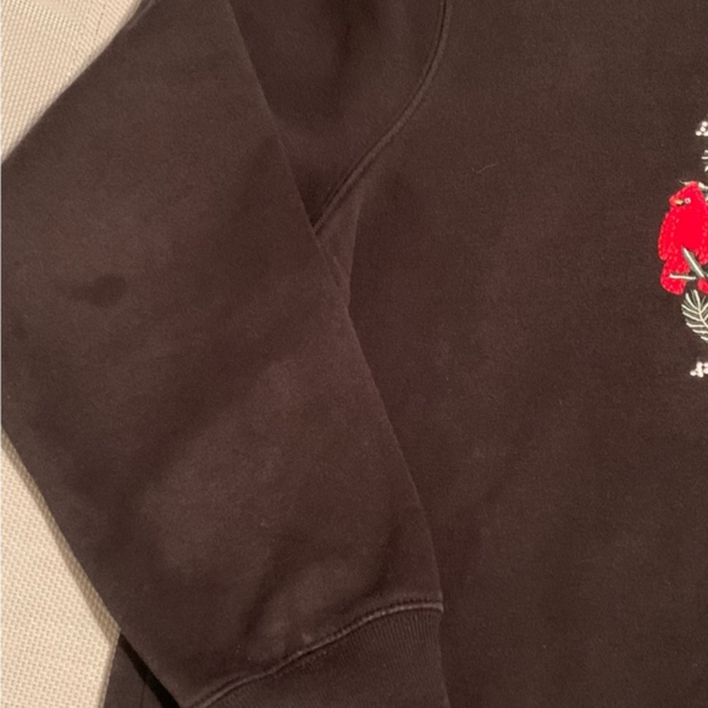 Women's M Baxter & Wells Christmas Wreath Cardinal Pullover Sweater VTG Holiday - Picture 4 of 6